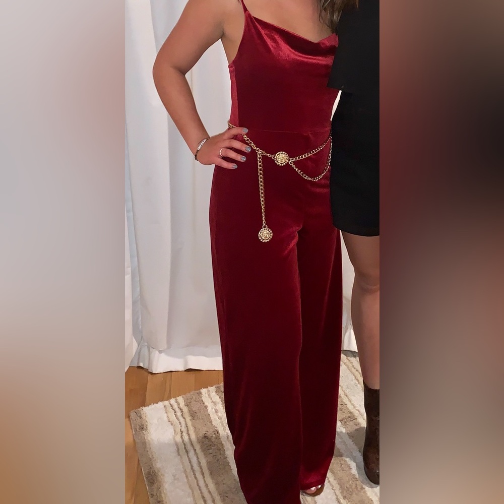Red Velvet Jump Suit